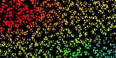 Dark green, red vector texture with memphis shapes.