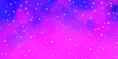 Light Purple, Pink vector pattern with abstract stars.