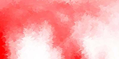 Light red vector triangle mosaic backdrop.