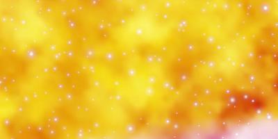 Light Pink, Yellow vector background with colorful stars.