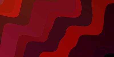 Dark Red vector pattern with curved lines.