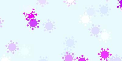 textura de vector púrpura claro con símbolos de enfermedad