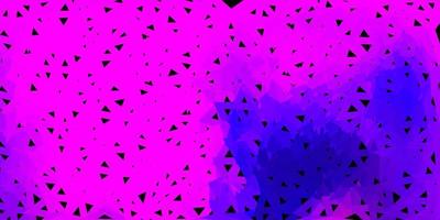 Dark purple vector abstract triangle backdrop.