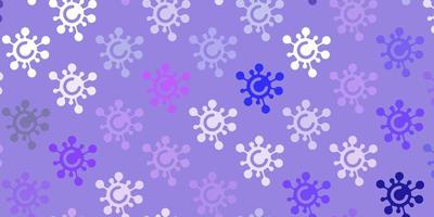 Light Purple vector texture with disease symbols.