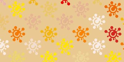 Light Brown vector pattern with coronavirus elements