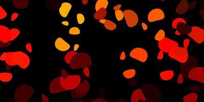 Dark orange vector background with random forms.