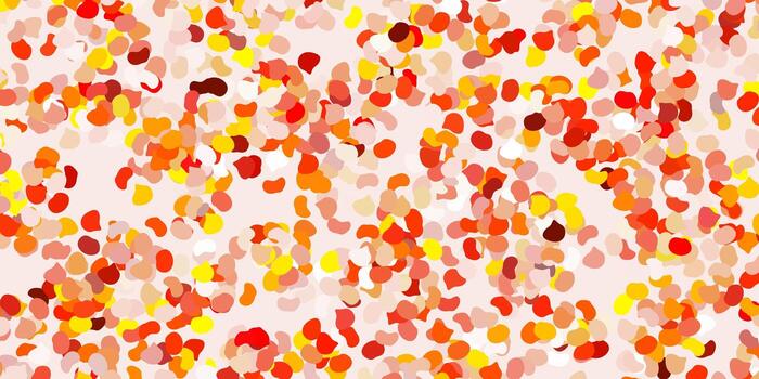 plantilla de vector naranja claro con formas abstractas.