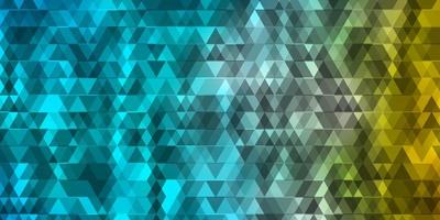 Light Blue, Yellow vector background with lines, triangles.