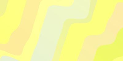 Light Yellow vector pattern with curved lines.