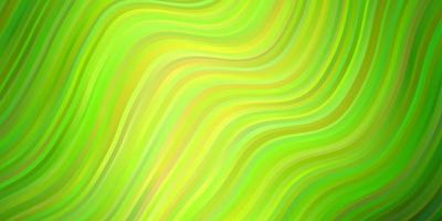 Light Green vector background with bent lines.