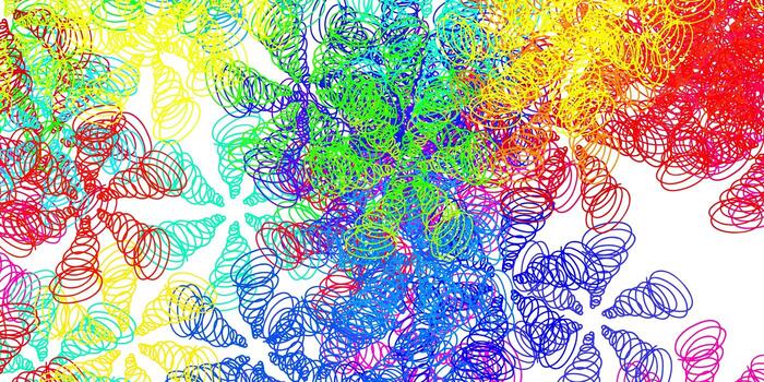 Light multicolor vector background with bent lines.