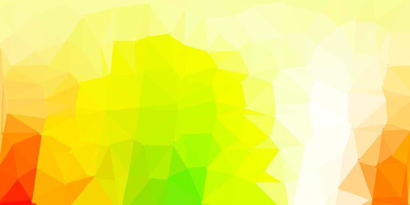 Light green, red vector triangle mosaic design.