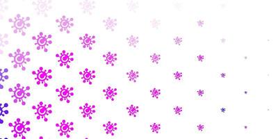 Light Purple, Pink vector backdrop with virus symbols.