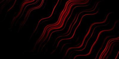 Dark Red vector pattern with curved lines.