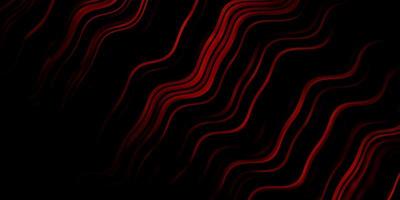 Dark Red vector pattern with curved lines.