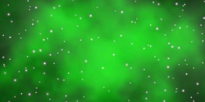 Dark Green vector layout with bright stars