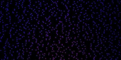 Dark Purple vector template with neon stars.