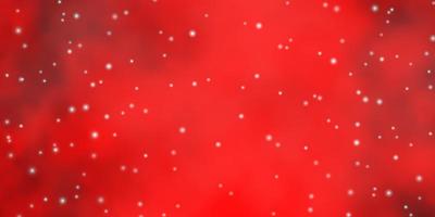 Light Red vector layout with bright stars.