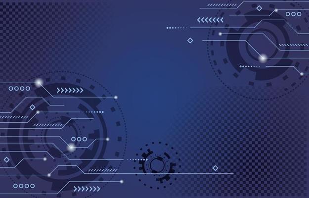 Technology Concept In Blue Background