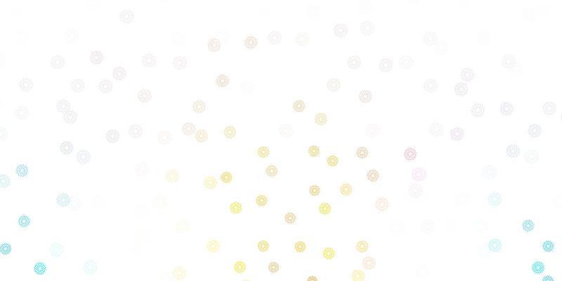 Light blue, yellow vector natural layout with flowers.
