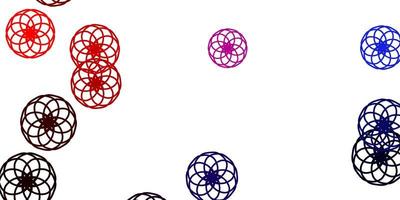 Light Blue, Red vector pattern with spheres