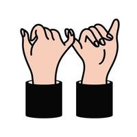 Pinky Promise Hand Gesture vector