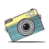 camera hand drawn doodle vector