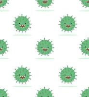 Cartoon Covid-19 Coronavirus Character Seamless Pattern Background