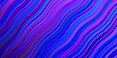 Dark Pink, Blue vector background with curves.