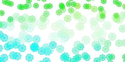 Light Green vector layout with beautiful snowflakes.