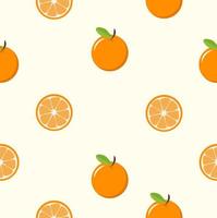 Orange fruit seamless pattern background vector