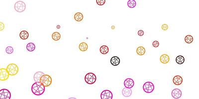 Light Multicolor vector pattern with magic elements.