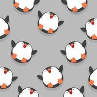 Cute penguin sleeping seamless pattern background vector