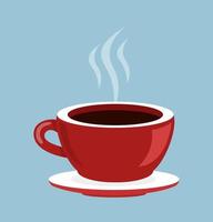 Red cup of coffee vector