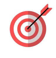 Simple red target icon vector