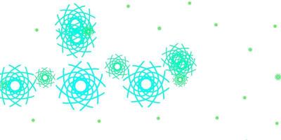 Light Green vector texture with memphis shapes.
