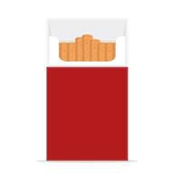 paquete de cigarrillos rojo abierto