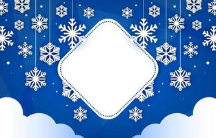 Hanging Nature Snowflakes Paper Style vector