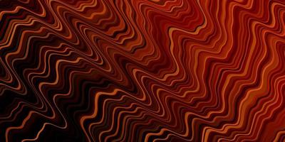 Dark Red vector pattern with curved lines.