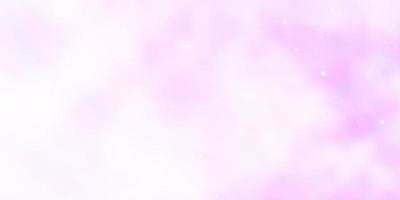 Light Purple vector background with small and big stars.