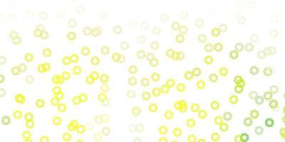 Light green, yellow vector pattern with spheres.