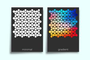 Abstract geometric gradient texture minimal design set vector