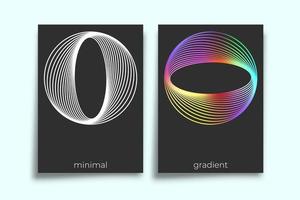 Abstract geometric gradient texture minimal design set vector