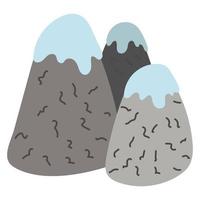 snow mountains with snow icon vector