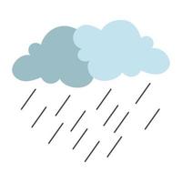 clouds rainy storm weather isolated icon vector