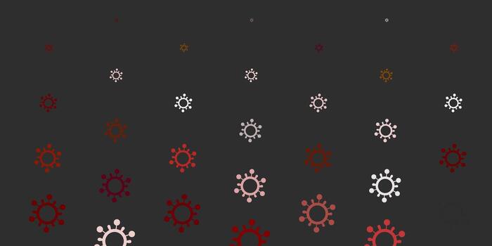 patrón de vector rojo claro con elementos de coronavirus