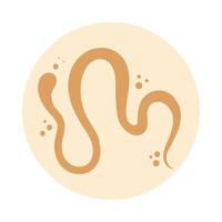 snake boho hand draw style vector