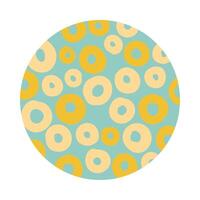 circles organic pattern block style vector