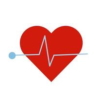 heart cardio flat style icon vector