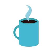 taza de café icono de estilo plano vector